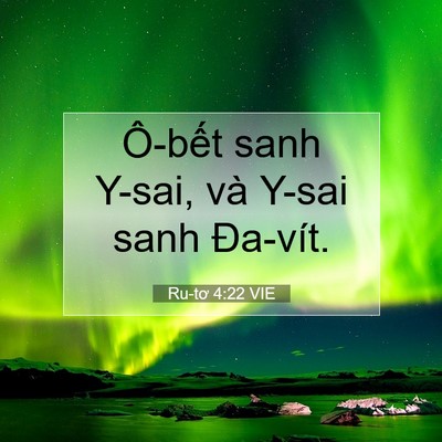 Picture 07 - Ru-tơ 4:22 VIE - Ô-bết sanh Y-sai, và Y-sai sanh - Bible Verse Picture