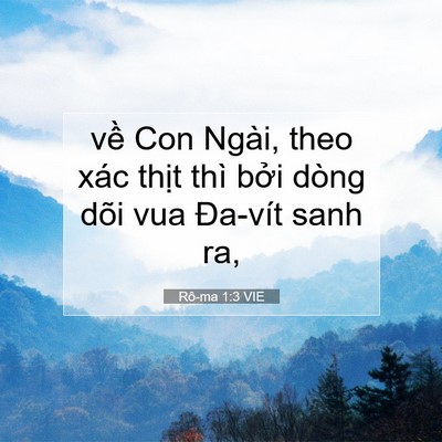 Picture 07 - Rô-ma 1:3 VIE - về Con Ngài, theo xác thịt thì bởi dòng - Bible Verse Picture
