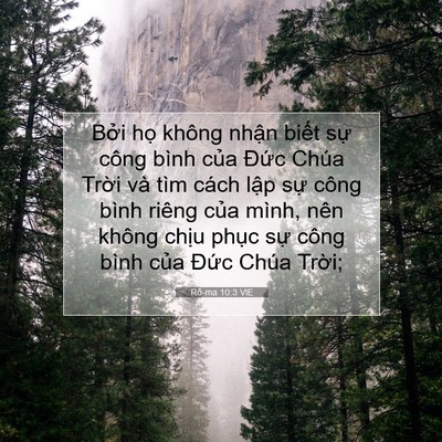 Picture 07 - Rô-ma 10:3 VIE - Bởi họ không nhận biết sự công bình - Bible Verse Picture