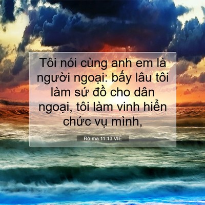 Picture 07 - Rô-ma 11:13 VIE - Tôi nói cùng anh em là người ngoại: - Bible Verse Picture