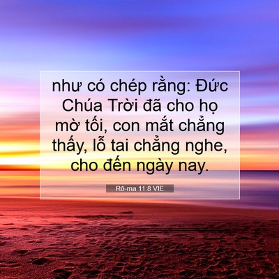 Picture 07 - Rô-ma 11:8 VIE - như có chép rằng: Đức Chúa Trời đã - Bible Verse Picture