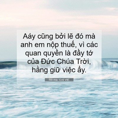 Picture 07 - Rô-ma 13:6 VIE - Aáy cũng bởi lẽ đó mà anh em nộp - Bible Verse Picture