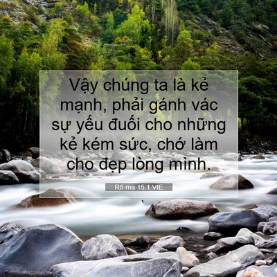 Picture 07 - Rô-ma 15:1 VIE - Vậy chúng ta là kẻ mạnh, phải gánh - Bible Verse Picture