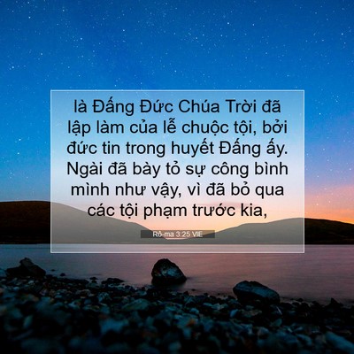 Picture 07 - Rô-ma 3:25 VIE - là Đấng Đức Chúa Trời đã lập làm - Bible Verse Picture