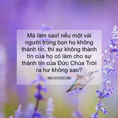 Picture 07 - Rô-ma 3:3 VIE - Mà làm sao! nếu một vài người trong - Bible Verse Picture