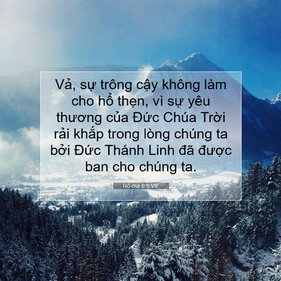 Picture 07 - Rô-ma 5:5 VIE - Vả, sự trông cậy không làm cho hổ - Bible Verse Picture