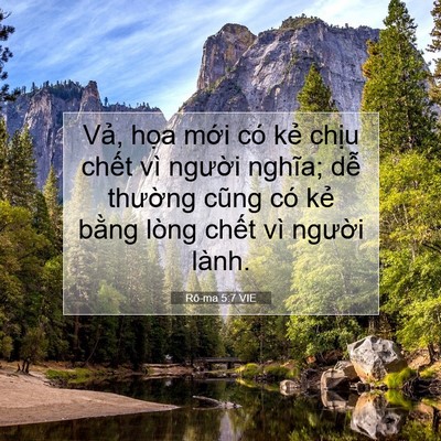 Picture 07 - Rô-ma 5:7 VIE - Vả, họa mới có kẻ chịu chết vì - Bible Verse Picture
