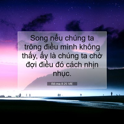 Picture 07 - Rô-ma 8:25 VIE - Song nếu chúng ta trông điều mình không - Bible Verse Picture