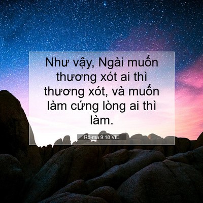 Picture 07 - Rô-ma 9:18 VIE - Như vậy, Ngài muốn thương xót ai thì - Bible Verse Picture