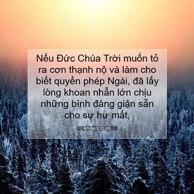 Picture 07 - Rô-ma 9:22 VIE - Nếu Đức Chúa Trời muốn tỏ ra cơn - Bible Verse Picture