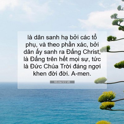 Picture 07 - Rô-ma 9:5 VIE - là dân sanh hạ bởi các tổ phụ, và - Bible Verse Picture