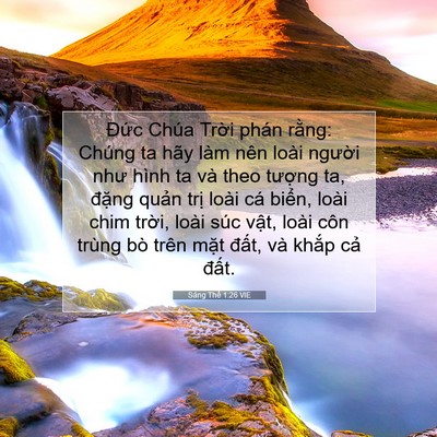 Picture 07 - Sáng Thế 1:26 VIE - Đức Chúa Trời phán rằng: Chúng ta hãy - Bible Verse Picture