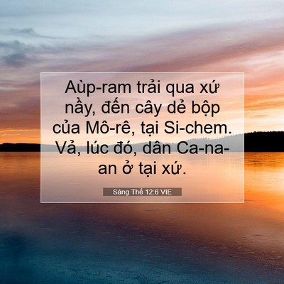 Picture 07 - Sáng Thế 12:6 VIE - Aùp-ram trải qua xứ nầy, đến cây dẻ - Bible Verse Picture