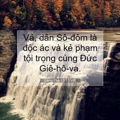 Picture 07 - Sáng Thế 13:13 VIE - Vả, dân Sô-đôm là độc ác và kẻ - Bible Verse Picture