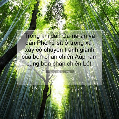 Picture 07 - Sáng Thế 13:7 VIE - Trong khi dân Ca-na-an và dân Phê-rê-sít - Bible Verse Picture