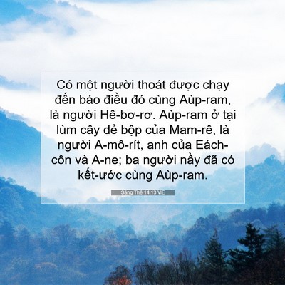 Picture 07 - Sáng Thế 14:13 VIE - Có một người thoát được chạy đến - Bible Verse Picture