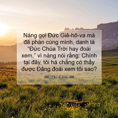 Picture 07 - Sáng Thế 16:13 VIE - Nàng gọi Đức Giê-hô-va mà đã phán - Bible Verse Picture