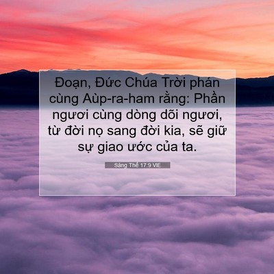 Picture 07 - Sáng Thế 17:9 VIE - Đoạn, Đức Chúa Trời phán cùng - Bible Verse Picture