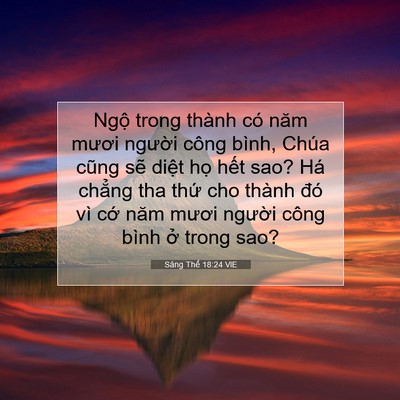 Picture 07 - Sáng Thế 18:24 VIE - Ngộ trong thành có năm mươi người công - Bible Verse Picture