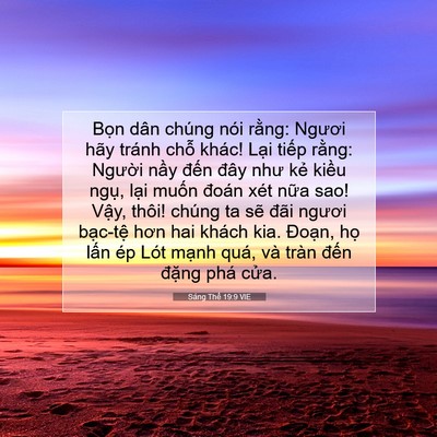 Picture 07 - Sáng Thế 19:9 VIE - Bọn dân chúng nói rằng: Ngươi hãy - Bible Verse Picture