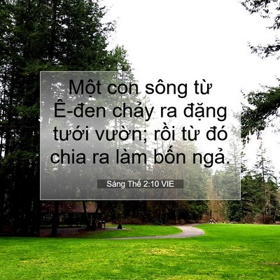Picture 07 - Sáng Thế 2:10 VIE - Một con sông từ Ê-đen chảy ra đặng - Bible Verse Picture