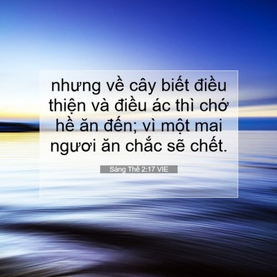 Picture 07 - Sáng Thế 2:17 VIE - nhưng về cây biết điều thiện và - Bible Verse Picture