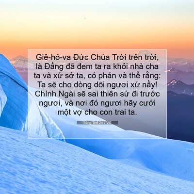 Picture 07 - Sáng Thế 24:7 VIE - Giê-hô-va Đức Chúa Trời trên trời, là - Bible Verse Picture