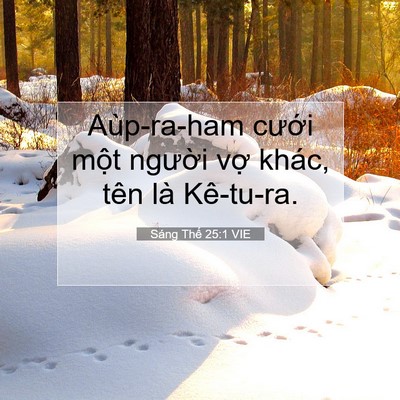 Picture 07 - Sáng Thế 25:1 VIE - Aùp-ra-ham cưới một người vợ khác, - Bible Verse Picture
