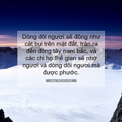Picture 07 - Sáng Thế 28:14 VIE - Dòng dõi ngươi sẽ đông như cát bụi - Bible Verse Picture