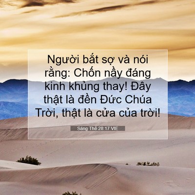Picture 07 - Sáng Thế 28:17 VIE - Người bắt sợ và nói rằng: Chốn nầy - Bible Verse Picture