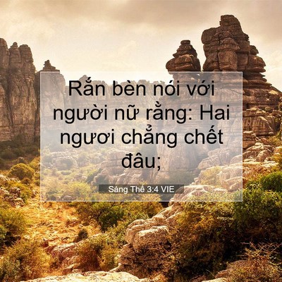 Picture 07 - Sáng Thế 3:4 VIE - Rắn bèn nói với người nữ rằng: Hai - Bible Verse Picture