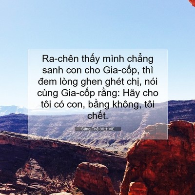 Picture 07 - Sáng Thế 30:1 VIE - Ra-chên thấy mình chẳng sanh con cho - Bible Verse Picture