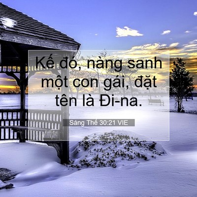 Picture 07 - Sáng Thế 30:21 VIE - Kế đó, nàng sanh một con gái, đặt tên - Bible Verse Picture