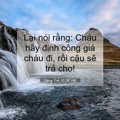 Picture 07 - Sáng Thế 30:28 VIE - Lại nói rằng: Cháu hãy định công giá - Bible Verse Picture