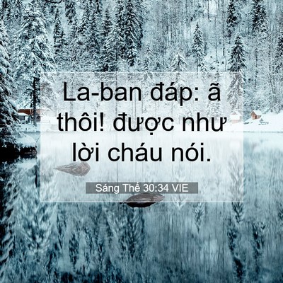 Picture 07 - Sáng Thế 30:34 VIE - La-ban đáp: ã thôi! được như lời cháu - Bible Verse Picture