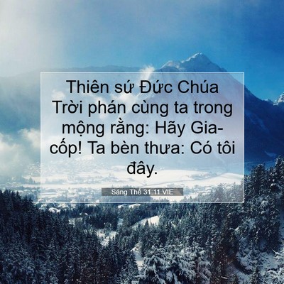 Picture 07 - Sáng Thế 31:11 VIE - Thiên sứ Đức Chúa Trời phán cùng ta - Bible Verse Picture