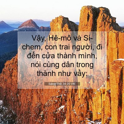 Picture 07 - Sáng Thế 34:20 VIE - Vậy, Hê-mô và Si-chem, con trai người, - Bible Verse Picture