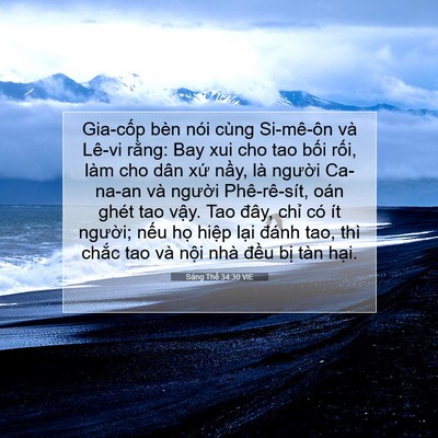 Picture 07 - Sáng Thế 34:30 VIE - Gia-cốp bèn nói cùng Si-mê-ôn và Lê-vi - Bible Verse Picture