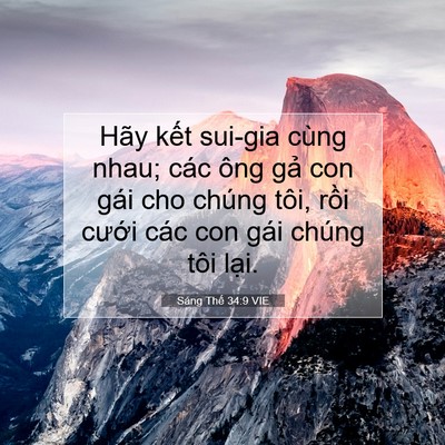 Picture 07 - Sáng Thế 34:9 VIE - Hãy kết sui-gia cùng nhau; các ông gả con - Bible Verse Picture