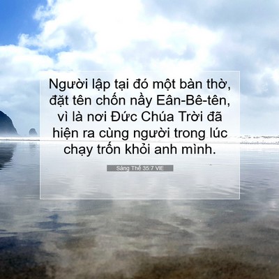 Picture 07 - Sáng Thế 35:7 VIE - Người lập tại đó một bàn thờ, - Bible Verse Picture