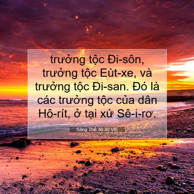 Picture 07 - Sáng Thế 36:30 VIE - trưởng tộc Đi-sôn, trưởng tộc - Bible Verse Picture