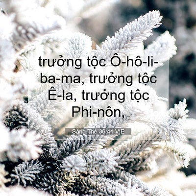 Picture 07 - Sáng Thế 36:41 VIE - trưởng tộc Ô-hô-li-ba-ma, trưởng tộc - Bible Verse Picture