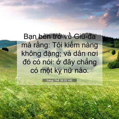 Picture 07 - Sáng Thế 38:22 VIE - Bạn bèn trở về Giu-đa mà rằng: Tôi - Bible Verse Picture
