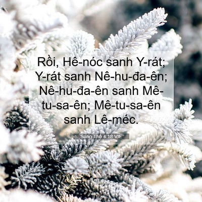 Picture 07 - Sáng Thế 4:18 VIE - Rồi, Hê-nóc sanh Y-rát; Y-rát sanh - Bible Verse Picture