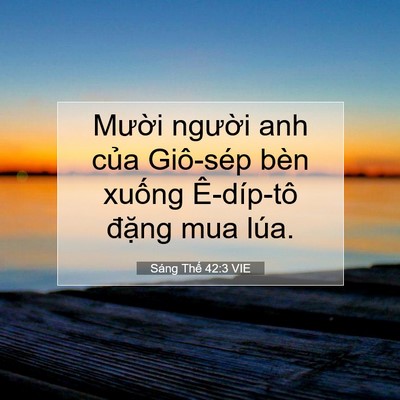 Picture 07 - Sáng Thế 42:3 VIE - Mười người anh của Giô-sép bèn xuống - Bible Verse Picture