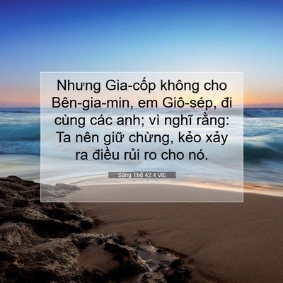 Picture 07 - Sáng Thế 42:4 VIE - Nhưng Gia-cốp không cho Bên-gia-min, em - Bible Verse Picture