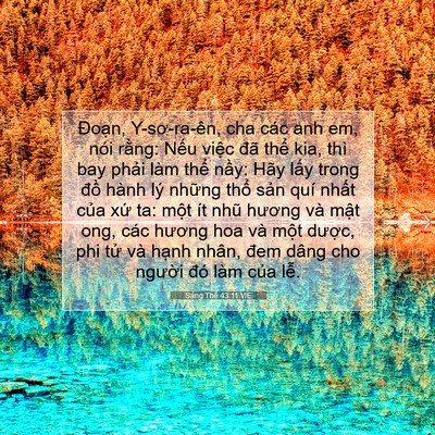 Picture 07 - Sáng Thế 43:11 VIE - Đoạn, Y-sơ-ra-ên, cha các anh em, nói - Bible Verse Picture
