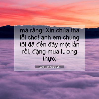 Picture 07 - Sáng Thế 43:20 VIE - mà rằng: Xin chúa tha lỗi cho! anh em - Bible Verse Picture