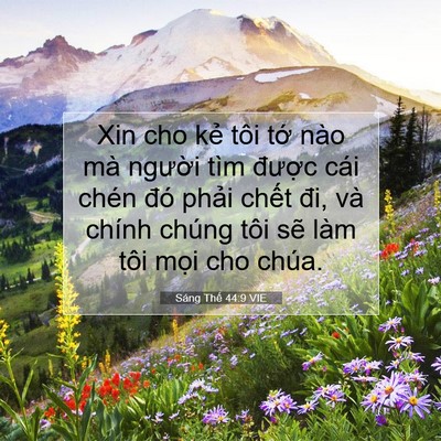Picture 07 - Sáng Thế 44:9 VIE - Xin cho kẻ tôi tớ nào mà người tìm - Bible Verse Picture
