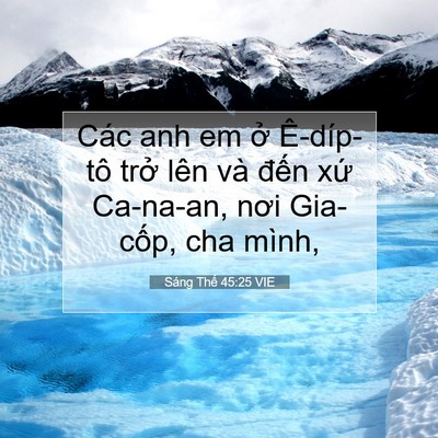 Picture 07 - Sáng Thế 45:25 VIE - Các anh em ở Ê-díp-tô trở lên và đến - Bible Verse Picture